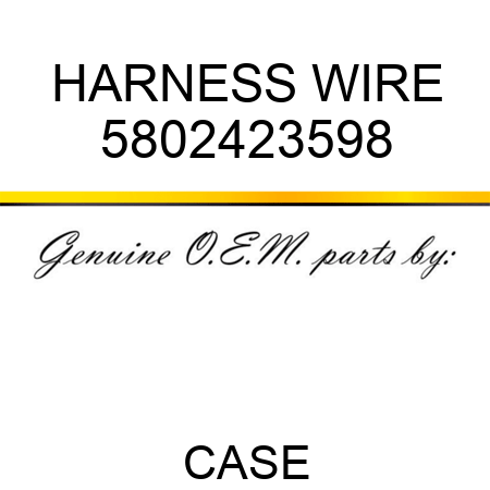 HARNESS, WIRE 5802423598