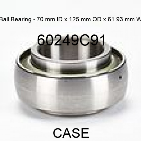 Ball Bearing - 70 mm ID x 125 mm OD x 61.93 mm W 60249C91