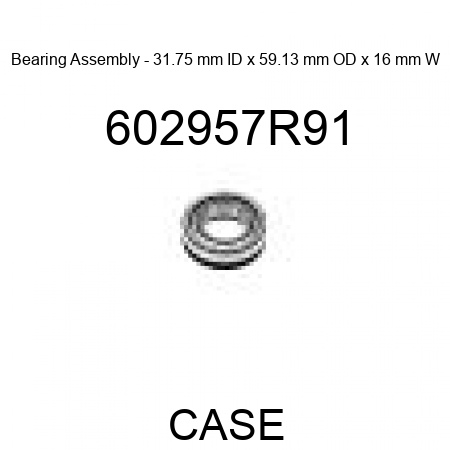 Bearing Assembly - 31.75 mm ID x 59.13 mm OD x 16 mm W 602957R91