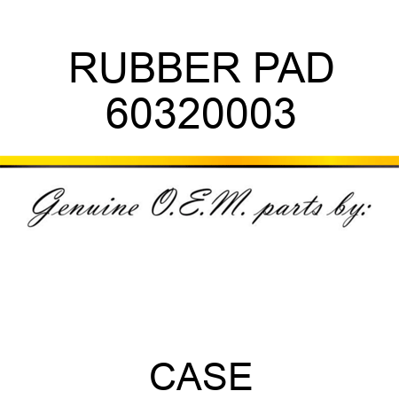 RUBBER PAD 60320003