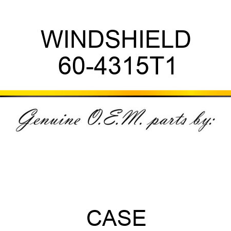 WINDSHIELD 60-4315T1