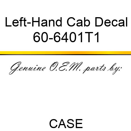 Left-Hand Cab Decal 60-6401T1