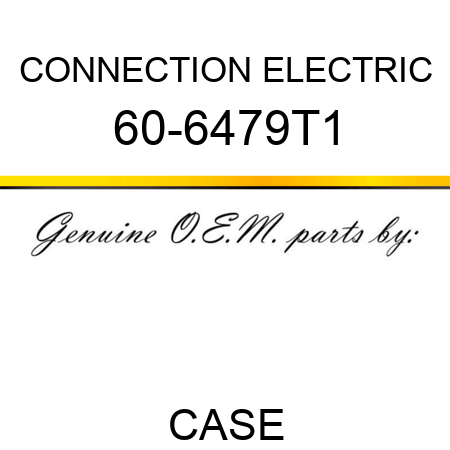 CONNECTION, ELECTRIC 60-6479T1