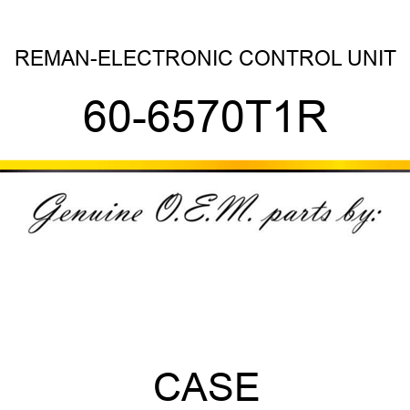 REMAN-ELECTRONIC CONTROL UNIT 60-6570T1R