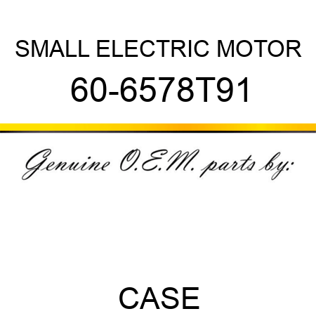 SMALL ELECTRIC MOTOR 60-6578T91