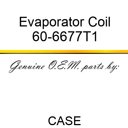 Evaporator Coil 60-6677T1