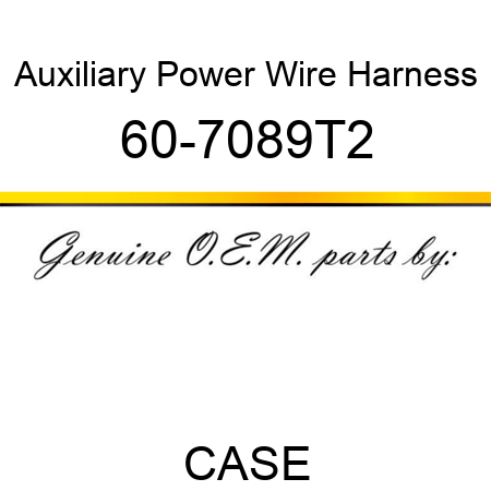 Auxiliary Power Wire Harness 60-7089T2