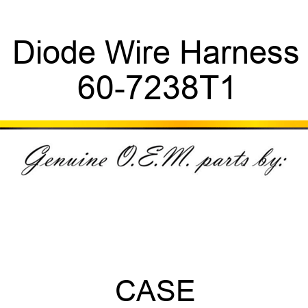 Diode Wire Harness 60-7238T1