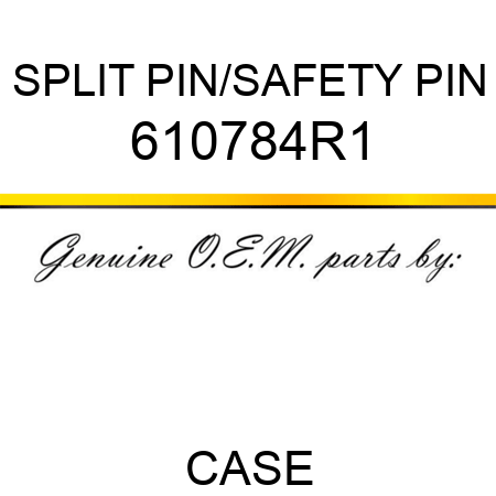 SPLIT PIN/SAFETY PIN 610784R1