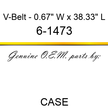 V-Belt - 0.67" W x 38.33" L 6-1473