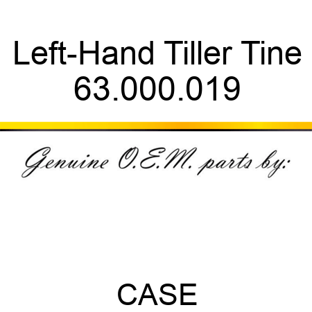 Left-Hand Tiller Tine 63.000.019