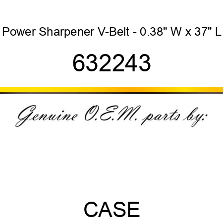 Power Sharpener V-Belt - 0.38" W x 37" L 632243