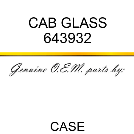 CAB GLASS 643932