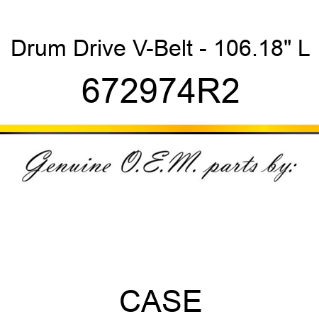 Drum Drive V-Belt - 106.18" L 672974R2