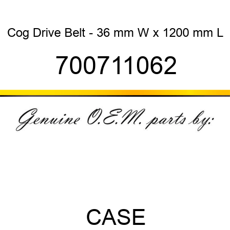 Cog Drive Belt - 36 mm W x 1200 mm L 700711062