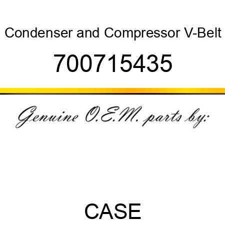 Condenser and Compressor V-Belt 700715435
