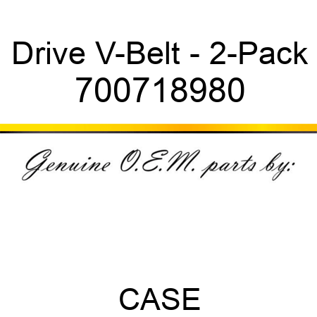 Drive V-Belt - 2-Pack 700718980