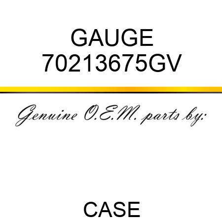 GAUGE 70213675GV