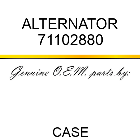 ALTERNATOR 71102880