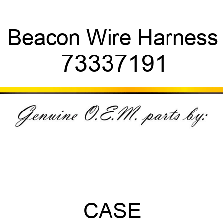 Beacon Wire Harness 73337191