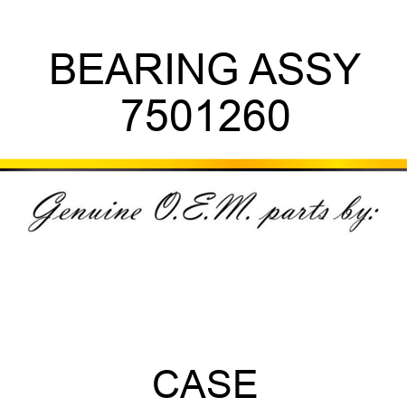 BEARING ASSY 7501260
