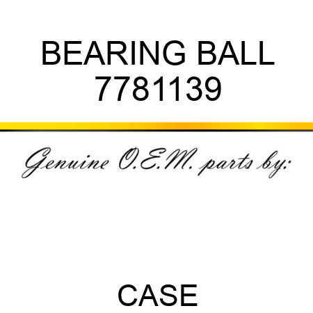 BEARING, BALL 7781139