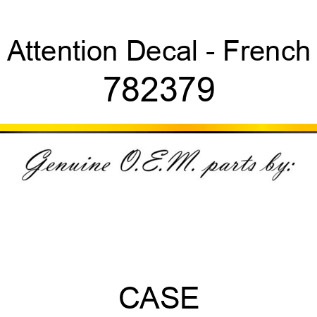 Attention Decal - French 782379