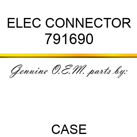 ELEC CONNECTOR 791690