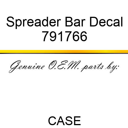 Spreader Bar Decal 791766