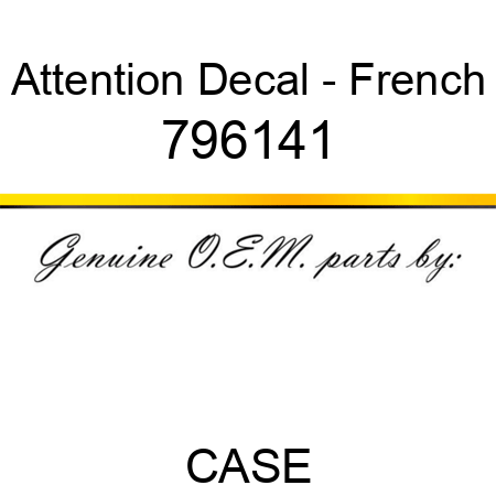 Attention Decal - French 796141