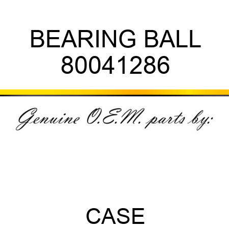 BEARING, BALL 80041286