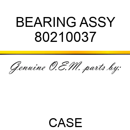 BEARING ASSY 80210037