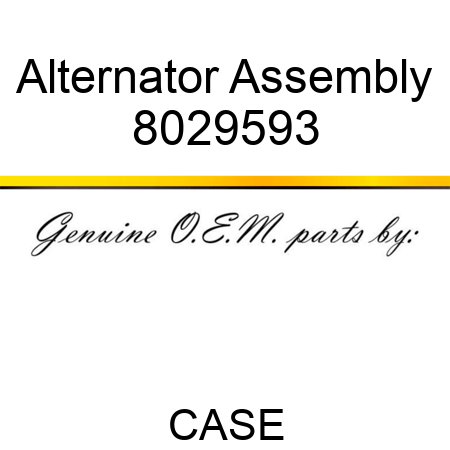Alternator Assembly 8029593