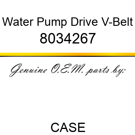 Water Pump Drive V-Belt 8034267