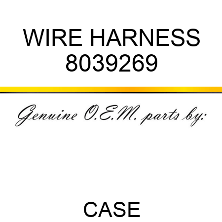 WIRE HARNESS 8039269