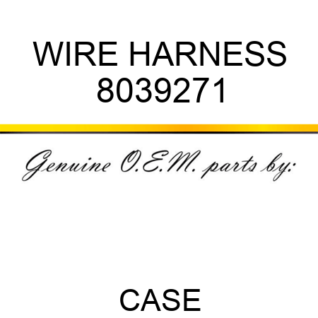 WIRE HARNESS 8039271