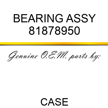 BEARING ASSY 81878950