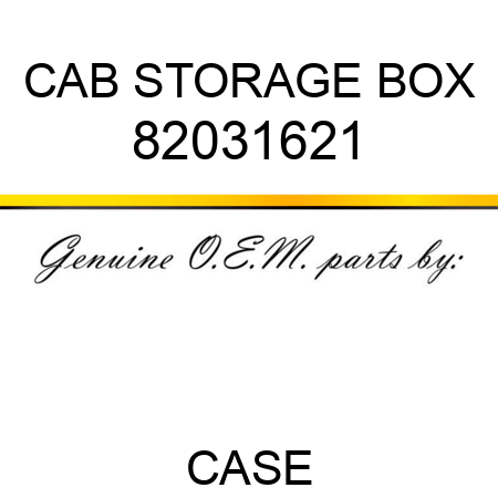 CAB STORAGE BOX 82031621