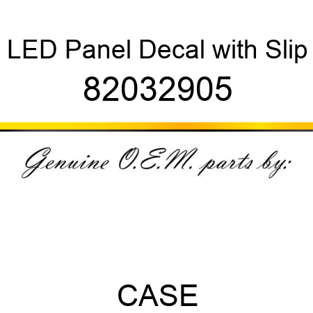 LED Panel Decal with Slip 82032905