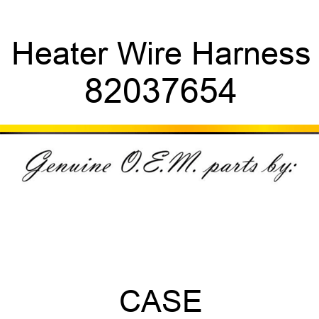 Heater Wire Harness 82037654