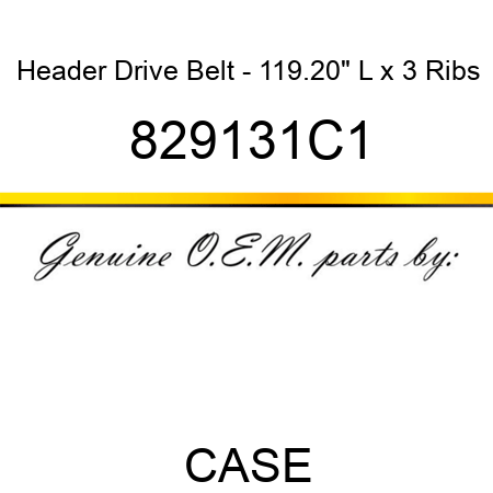 Header Drive Belt - 119.20" L x 3 Ribs 829131C1
