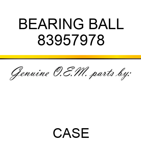 BEARING, BALL 83957978