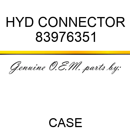 HYD CONNECTOR 83976351