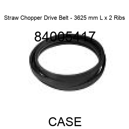 Straw Chopper Drive Belt - 3625 mm L x 2 Ribs 84005417