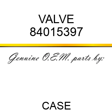VALVE 84015397