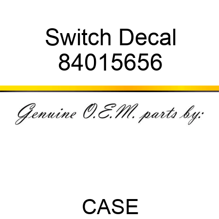 Switch Decal 84015656
