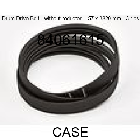 Drum Drive Belt - without reductor -  57 x 3820 mm - 3 ribs 84061615