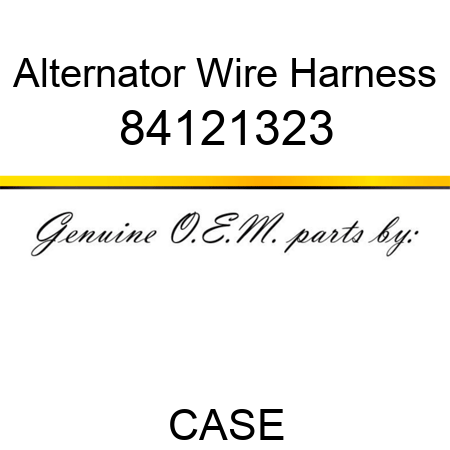 Alternator Wire Harness 84121323