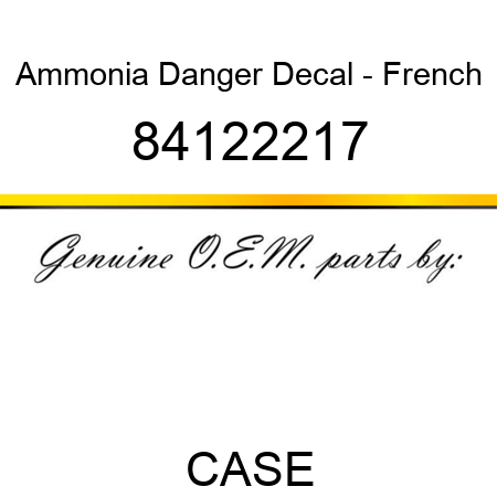 Ammonia Danger Decal - French 84122217