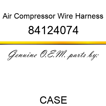 Air Compressor Wire Harness 84124074